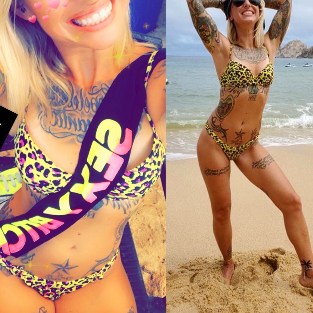 Victoria’s Secret leopard bikini ! 32B
